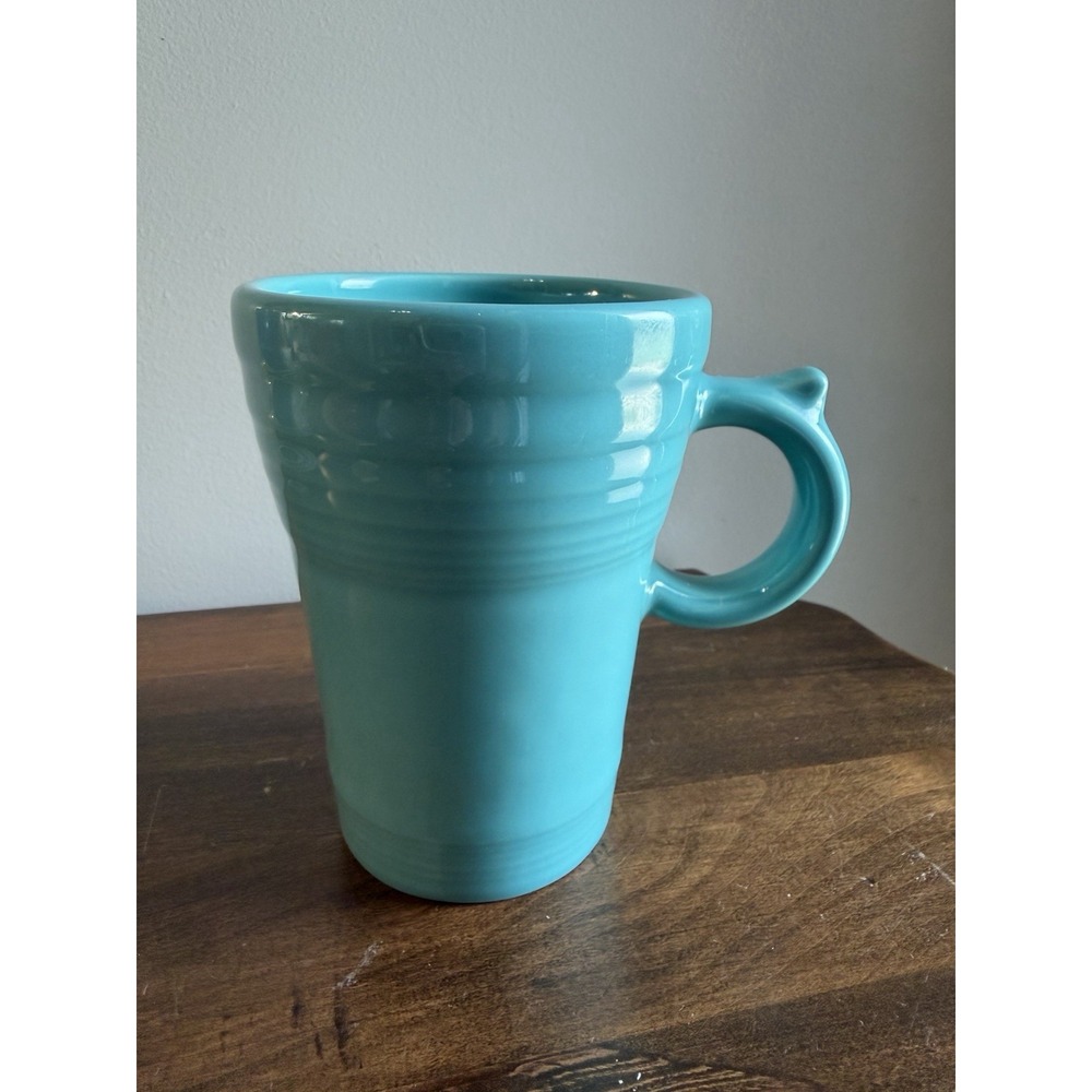 Fiestaware Fiesta Tall Latte Mug Turquoise Teal Retired HLC